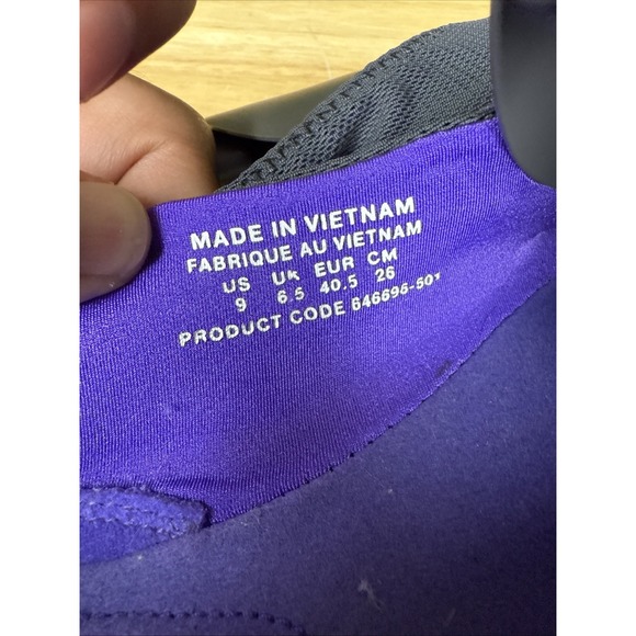 Nike Flat Studio Ballet Yoga Shoes Flats 646696-500 Gray Purple Women's 9 Dance - Picture 9 of 9